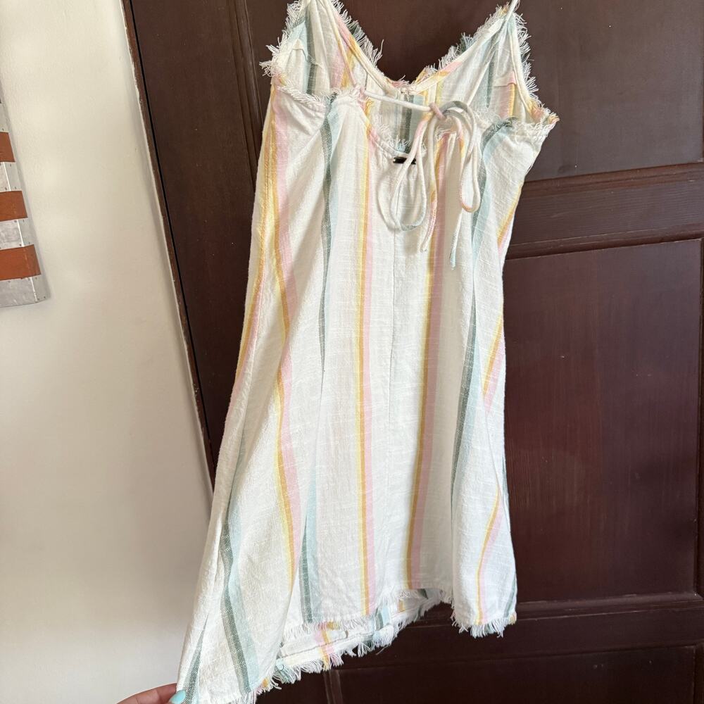 BILLABONG x THE SALTY BLONDE | Cotton Striped Mini Dress Sundress | Small - Picture 3 of 5